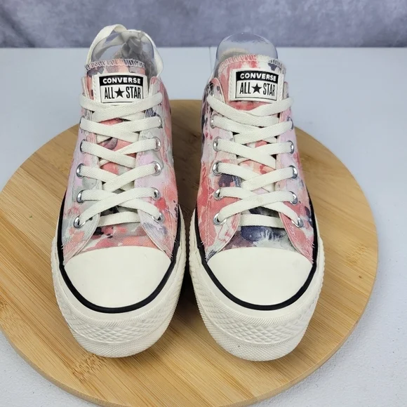 Womens Sz‎ 8.5 Pink & White Converse CTAS Lift Ox Platform Sneakers